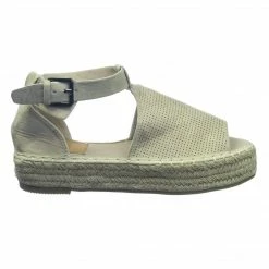 Bella Luna New Moira40 Espadrille Jute Rope Wrap Platform Flatform Perforated Sandal