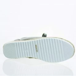 Blossom New ACancun1 Espadrille Lace Up Sneaker W Metallic & White Lug Outsole.