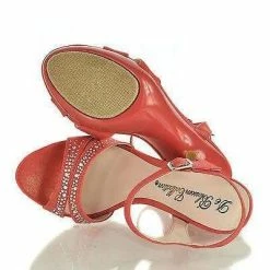 New Lin85 By Blossom, Pearl Faux Suede Open Toe Sling Back Low Platform Pump Sandals