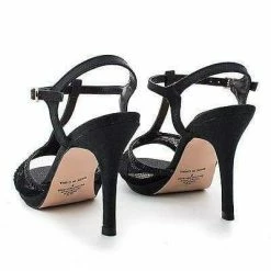 New Marcie28 By Blossom, Lace & Rhinestone T-Strap Sling Back Stiletto Sandals