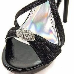 Sanyo21 By Blossom, Strappy Rhinestone Detail Open Toe Formal Prom Sandal