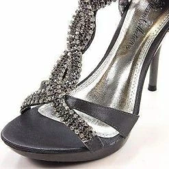 Sanyo54 By Blossom, Rhinestone Encrusted Strappy Open Toe Formal Sandal New