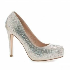 Summer30B By Blossom, Pointy Toe Rhinestone Studded Stiletto Heel Pumps