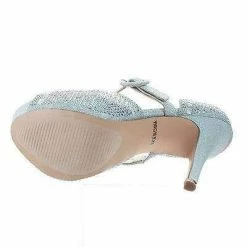 Vice158 By Blossom, Shimmer Peep Toe Rhinestone Studded D'orsay Stiletto Pumps New