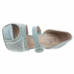 Vice158 By Blossom, Shimmer Peep Toe Rhinestone Studded D'orsay Stiletto Pumps New