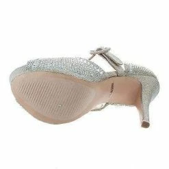 Vice158 By Blossom, Shimmer Peep Toe Rhinestone Studded D'orsay Stiletto Pumps New