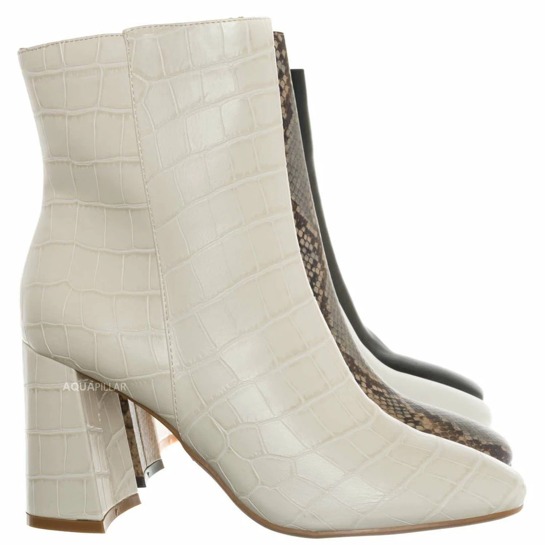 Bamboo Article01 Block Heel Dress Boot - Women Ankle Bootie New