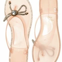 Wild Diva Jolie44 Rhinestone Crystal Jelly Slide, Women Lucite Flip Flop