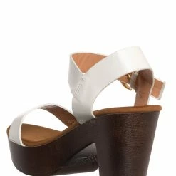Top Moda New Melissa1 Clog Block Heel Platform Sandal-Lightweight Wooden Comfort Sandal