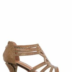 Forever Link Perform60 Rhinestone Crystal High Heel Sandal - Women Glitter Dress Shoes