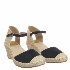 Bonnibel Ana1 Espadrille Platform Wedge Heel Sandal - Women Backless Ankle Strap Cap Toe New