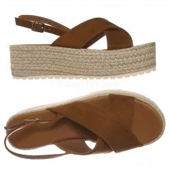 Bonnibel New Brona1 Lightweight Espadrille Jute Braided Flatform - Women Chunky Rustic Shoe