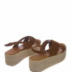 Bonnibel New Brona1 Lightweight Espadrille Jute Braided Flatform - Women Chunky Rustic Shoe