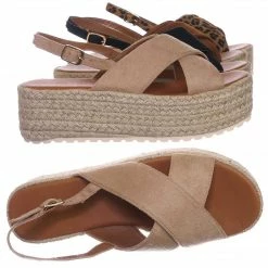 Bonnibel New Brona1 Lightweight Espadrille Jute Braided Flatform - Women Chunky Rustic Shoe