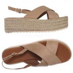 Bonnibel New Brona1 Lightweight Espadrille Jute Braided Flatform - Women Chunky Rustic Shoe