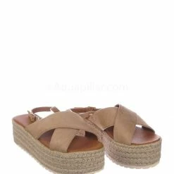 Bonnibel New Brona1 Lightweight Espadrille Jute Braided Flatform - Women Chunky Rustic Shoe