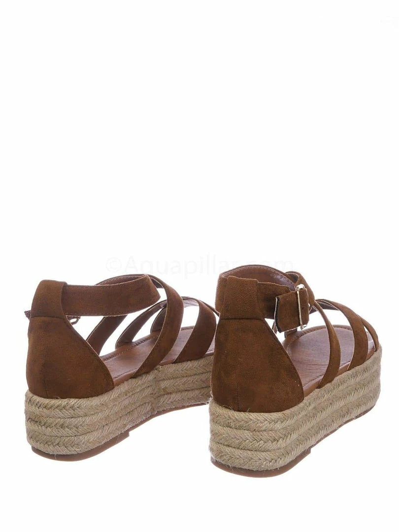 Bonnibel Fatima1 Wrapped Espadrille Jute Flatform Sandal - Summer Open Toe Braided Shoe New