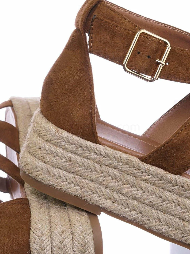 Bonnibel Fatima1 Wrapped Espadrille Jute Flatform Sandal - Summer Open Toe Braided Shoe New