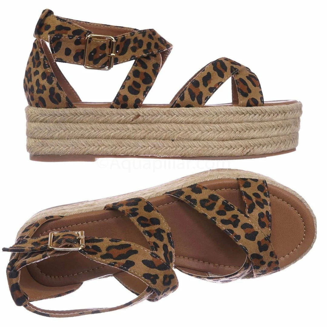 Bonnibel Fatima1 Wrapped Espadrille Jute Flatform Sandal - Summer Open Toe Braided Shoe New