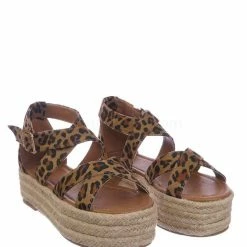 Bonnibel Fatima1 Wrapped Espadrille Jute Flatform Sandal - Summer Open Toe Braided Shoe New