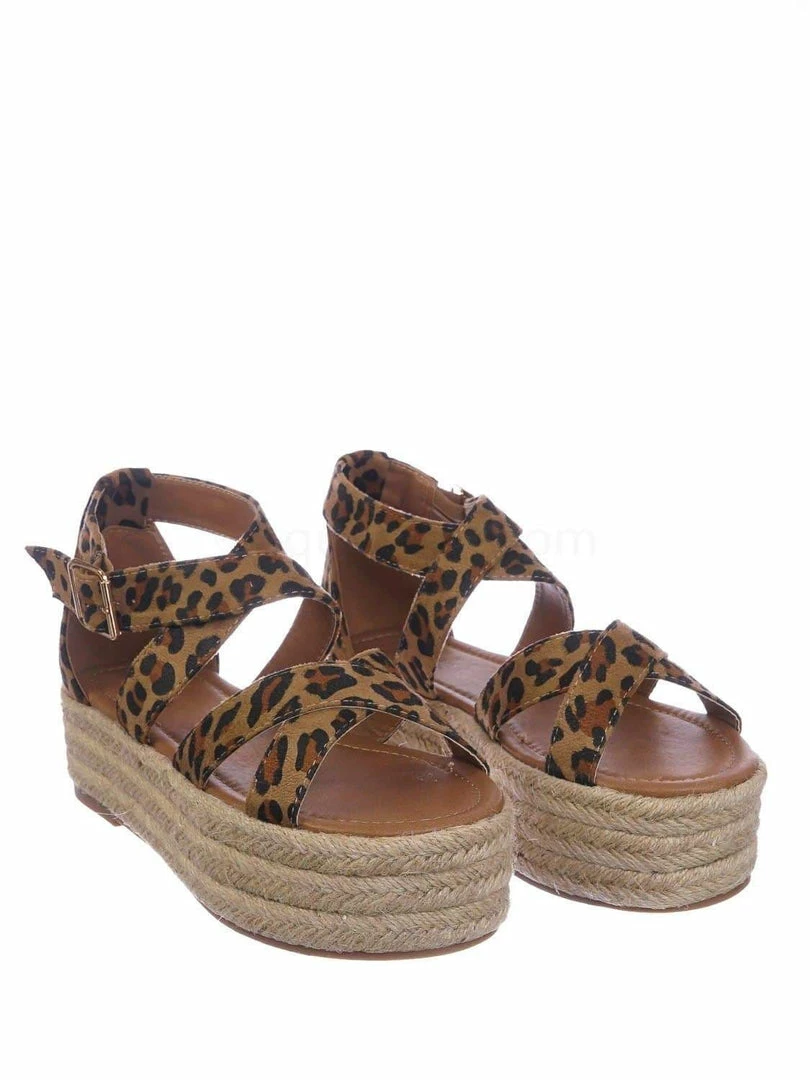 Bonnibel Fatima1 Wrapped Espadrille Jute Flatform Sandal - Summer Open Toe Braided Shoe New