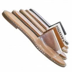 Bonnibel Micah Punk Rock Metal Stud Welt Slide - Women Hardware Slipper Flat Sandals