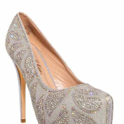 Blossom New Kinko Rhinestone Glitter Hidden Platform Pump - Women Heel