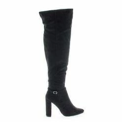 New Lisa13 By Breckelle's, Over Knee Zip Up Pointy Toe Block Heel Boots