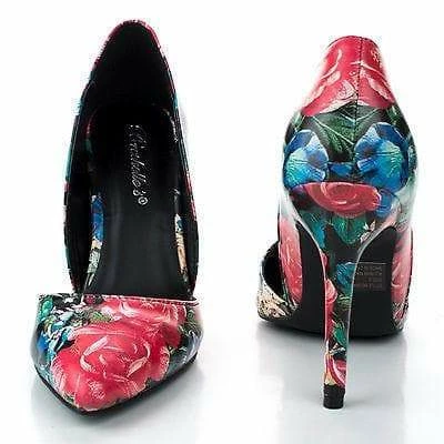 Mavis13 By Breckelle's, D'Orsay Pointy Toe Classic Stiletto Heel Pump New