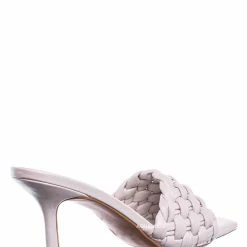 Bamboo Zeal08 High Heel Puffy Woven Mule - Women Stiletto Pillow Weave Sandal