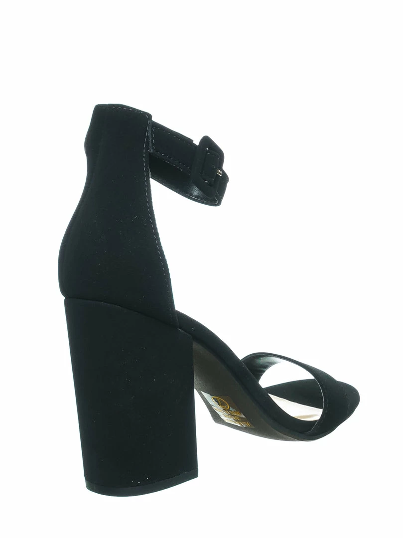 Delicious Iris Open Toe Chunky Heel Sandals - Women's 2 Piece Ankle Strap Dress Shoes