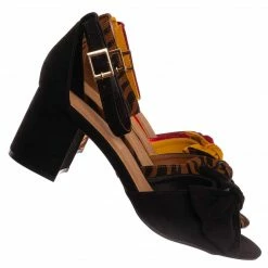 Bamboo Headline09 Womens Block Heel Bow Sandal New