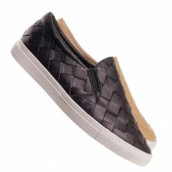 La Shailah Design33 Woven Platform Slip On Sneaker - Women Slide In Athletic Loafer New