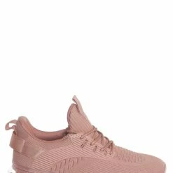 La Shailah Flow89 Stretch Elastic Mesh Sneaker - Festival Lace Up Rubber Air Bubble Cushion