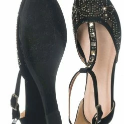 Fabulous New Daiso34 Rhinestone Crystal D'Orsay Wedge Pump - Women Cocktail Shoes
