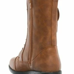 Forever Link New Mountain84 Combat Boots W Side Pocket - Men Women Lace Up Shoes