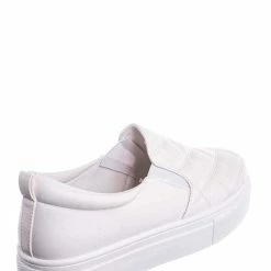 Bamboo New Story02 Flatform Quilted Sneaker -Women Matelassé Slip On Sporty Platform Loafer