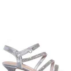 Soda Input2 Childrens Rhinestone Crystal Dress Sandal - Girl Shiny Glitter Party Shoe