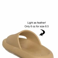 Forever Link Meek02 Lightweight Pillow Slide, Womens Flat Sandal