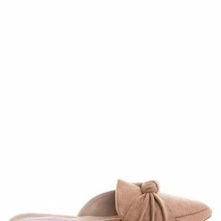 Forever Link Mules11 Knotted Pointed Toe Slides - Women's Slide In Close Toe Slipper New