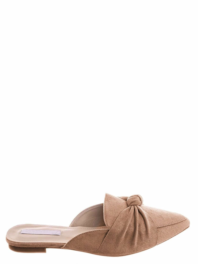 Forever Link Mules11 Knotted Pointed Toe Slides - Women's Slide In Close Toe Slipper New