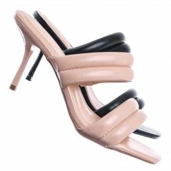 Anne Michelle Sharpen17 High Heel Puffy Slide Sandal - Women Stiletto Bubble Padded Slippers New