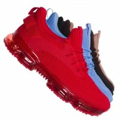 La Shailah Flow89 Stretch Elastic Mesh Sneaker - Festival Lace Up Rubber Air Bubble Cushion