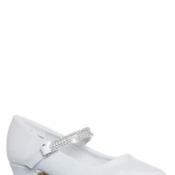 Little Angel New Daisy759E Childrens Rhinestone Mary Jane Pump, Kids Girl Party Dress Shoes