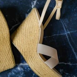 Bamboo New Chosen16 Clear Espadrille Platform Wedge Sandal - Women Lucite Clear Heels