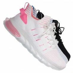 La Shailah Format11 Elastic Knitt Mesh Rubber Sneaker, Athleisure Tennis Trainer Shoes