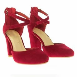 City Classified New Anytime Comfort Foam Padded Chunky Block Heel Crisscross Strap D'Orsay Pump