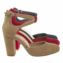 City Classified New Anytime Comfort Foam Padded Chunky Block Heel Crisscross Strap D'Orsay Pump