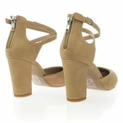 City Classified New Anytime Comfort Foam Padded Chunky Block Heel Crisscross Strap D'Orsay Pump