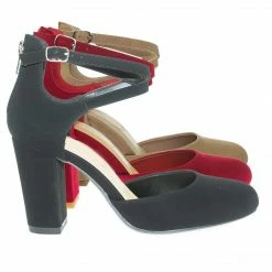 City Classified New Anytime Comfort Foam Padded Chunky Block Heel Crisscross Strap D'Orsay Pump